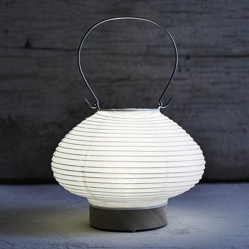Fores Handmade Japanese Washi Paper Table LED Lantern Lamp - Musubi (Drop)