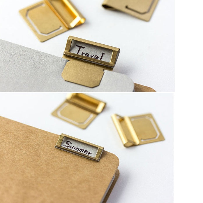 Midori Brass Bookmark Name Clip