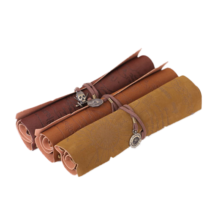 Suede Pencil Roll / Pen Roll 