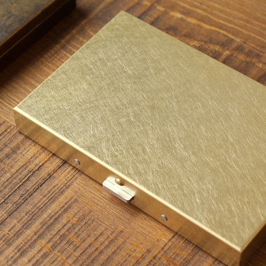 Picus Rust and Solid Brass Box Business Card Case