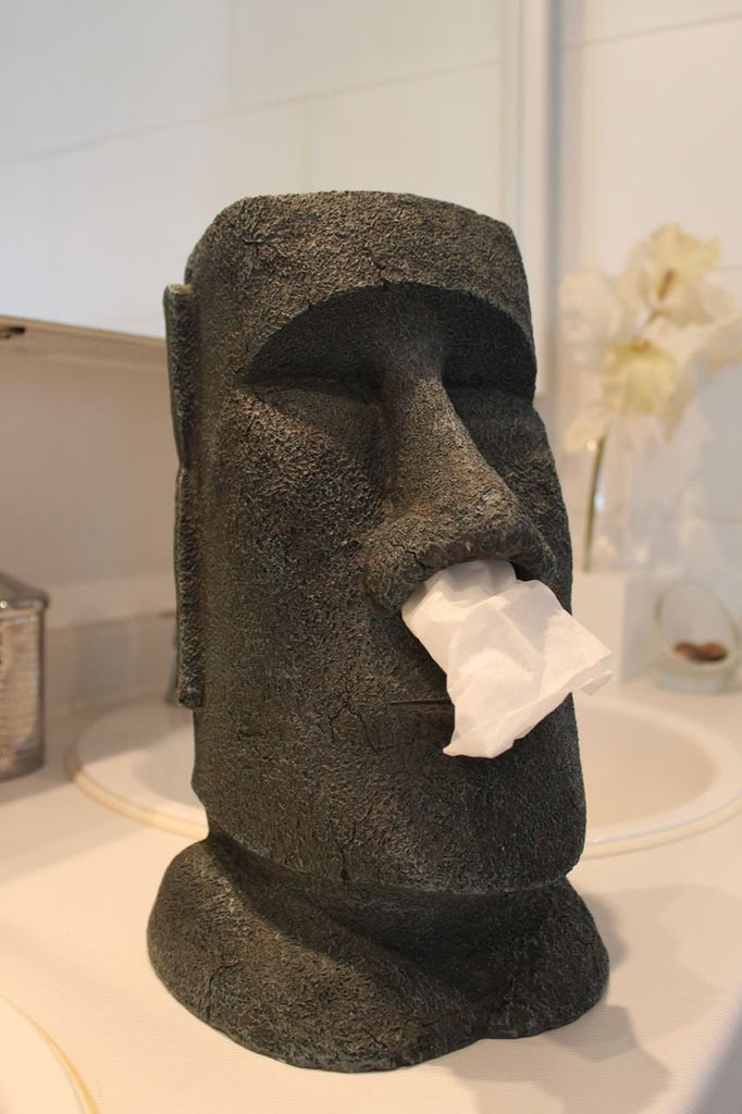 Stonehead Easter Island  Stone Face Big Maoi Tissue Dispenser
