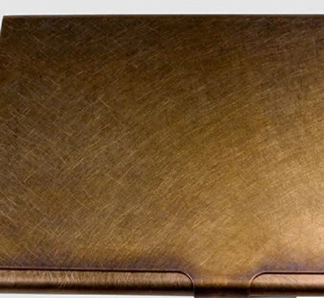 Picus Rust and Solid Brass Business Card Case