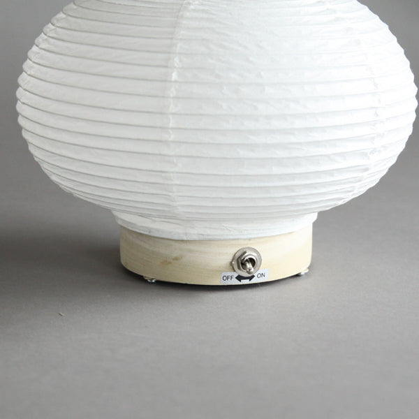 Fores Handmade Japanese Washi Paper Table LED Lantern Lamp - Maru (Circle)