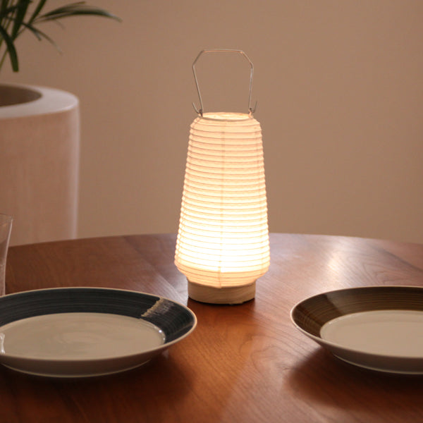 Fores Handmade Japanese Washi Paper Table LED Lantern Lamp - Itomaki (Bobbin)