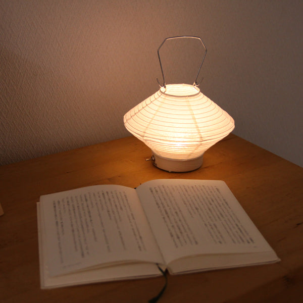 Fores Handmade Japanese Washi Paper Table LED Lantern Lamp - Hishi (Diamond)