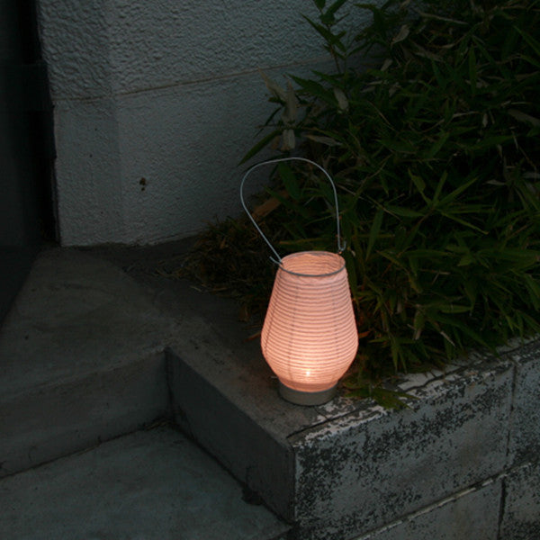 Fores Handmade Japanese Washi Paper Table LED Lantern Lamp - Noppo (Tall)