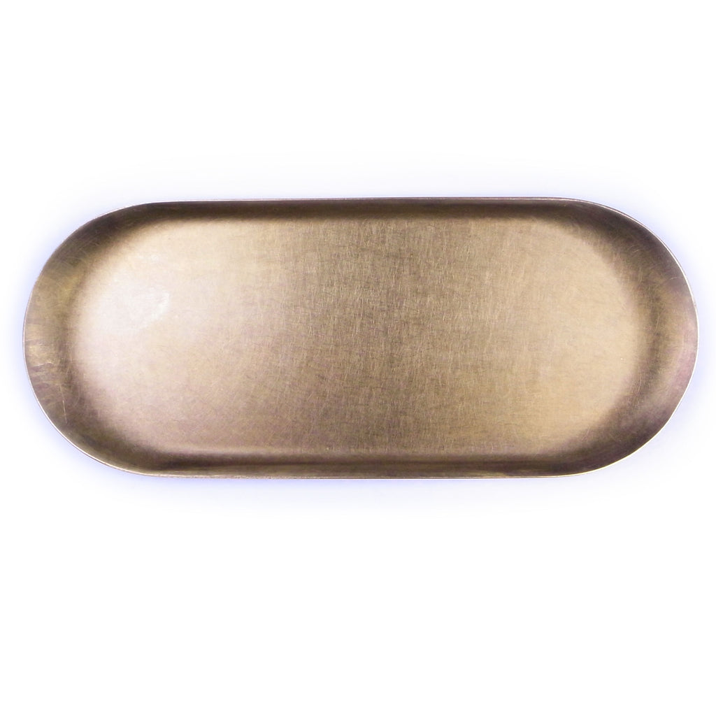 Picus Metal Decorative Brass Oval Tray