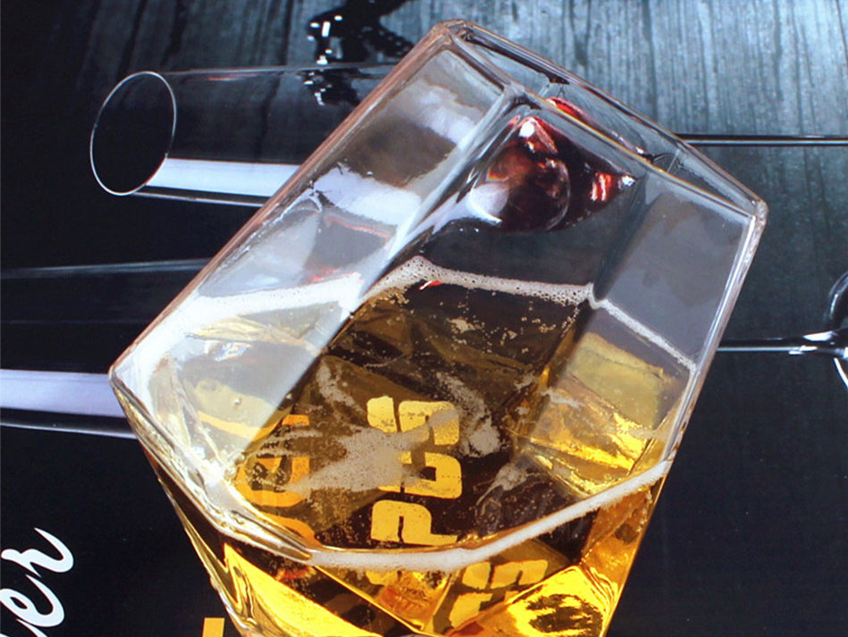 Unique Tumblers Diamond Shaped Glass Wine Cup