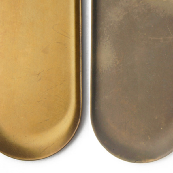 Picus Metal Decorative Brass Oval Tray