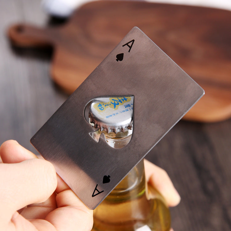 Innovative Stainless Poker Cards Beer Bottle Opener