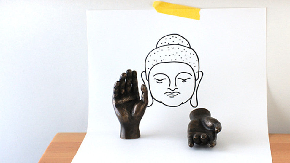 Insou Buddha's Hand Shaped Postcard Stands