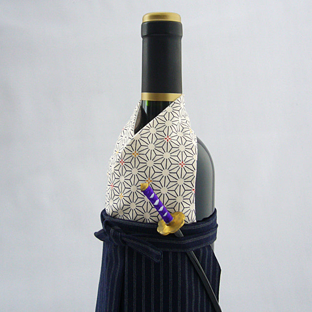 Wanokura Japanese Kimono Red Wine Champagne Bottle Cover